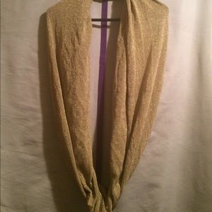Glittery Gold Infinity Scarf